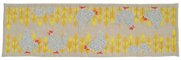 Hvide hns og g - pskelber med broderi