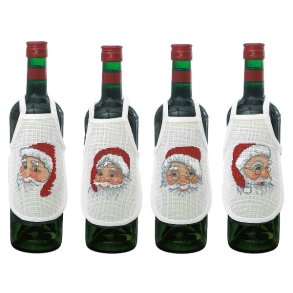 Nisse - flaskeforklde med julebroderi