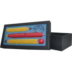 Blyantsbox - ske med stramajbroderi