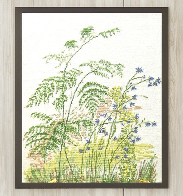 Bregne - oph�ng med broderi p� h�rl�rred