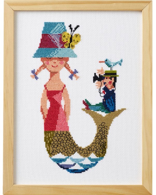 Havfruen - ophng med broderi