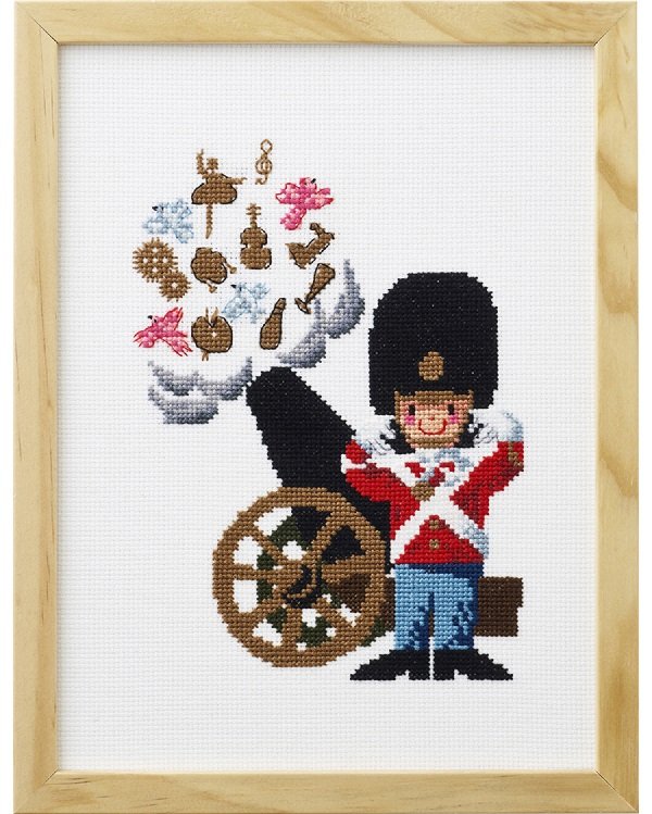 Garder med konfettikanon - ophng med broderi