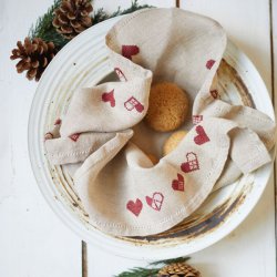 billede julehjerteserviet fra Kreanlen