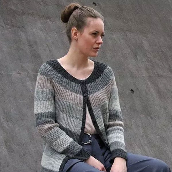 Todbjerg - cardigan i rib