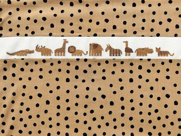 Afrikanske dyr, nature - b�nd med broderi