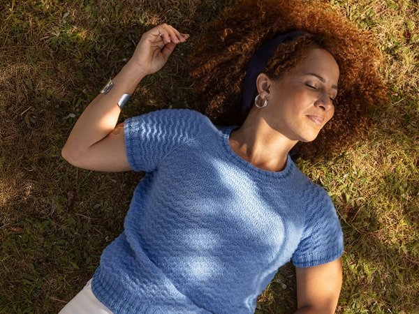 Bleu - t-shirt strukturm�nster