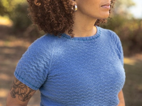 Bleu - t-shirt strukturm�nster