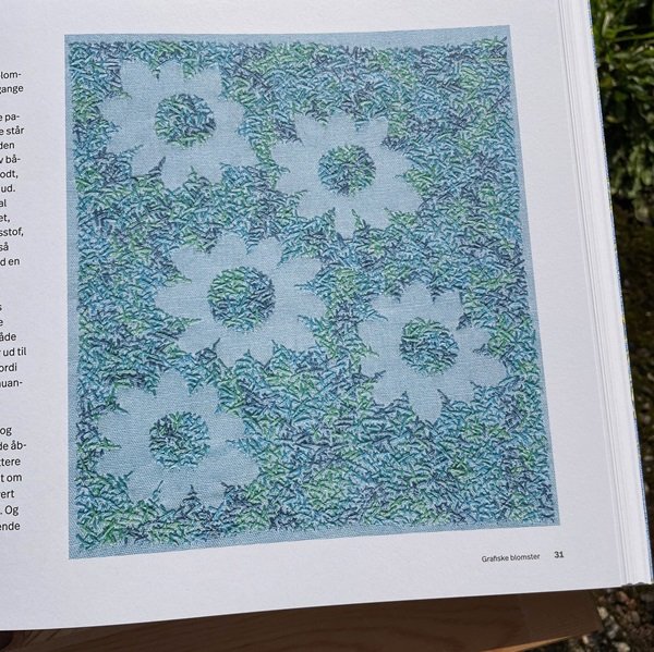Blomster og Broderi - broderibog, frit broderi