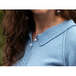 Blue Hawaii - strik en retrobluse