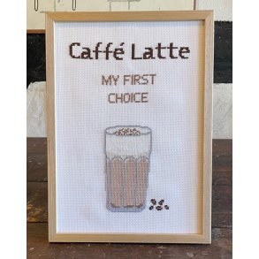 Caff latte - ophng med broderi
