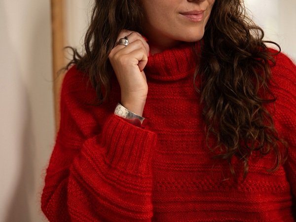 Cilla - sweater i strukturm�nster