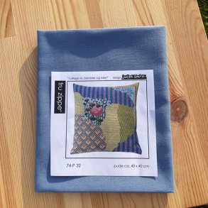 Monteringsstof til puden Collge og tekst