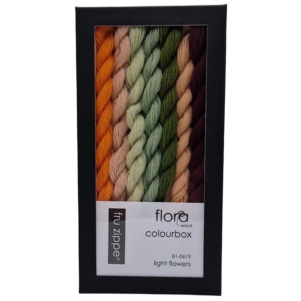 Colourbox, light flowers - flora wool broderigarn 