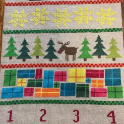 Colourful Christmas - adventskalender med broderi