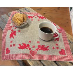 Engle - lille juledug med broderi