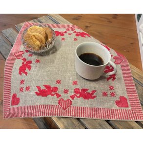 Engle - lille juledug med broderi