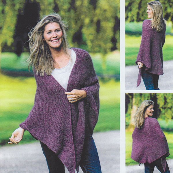 Strik et Enkelt sjal i retstrik