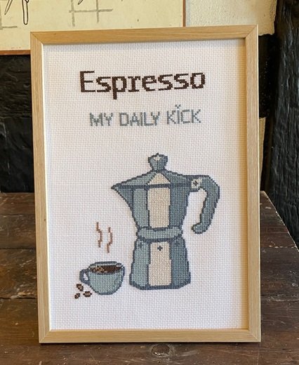 Espresso - ophæng med broderi