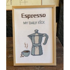 Espresso - ophng med broderi