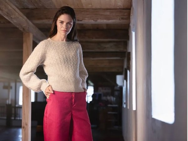 Imprint - sweater med mnsterstrik