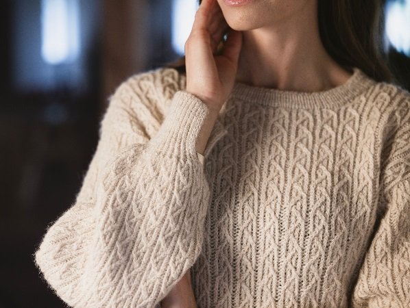 Imprint - sweater med mnsterstrik