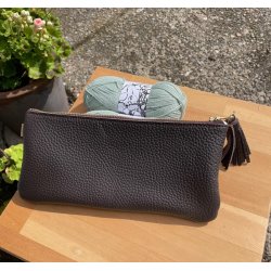 Irma clutch, mrkebrun