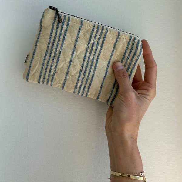 Sersucker striped - tool purse fra PetiteKnit