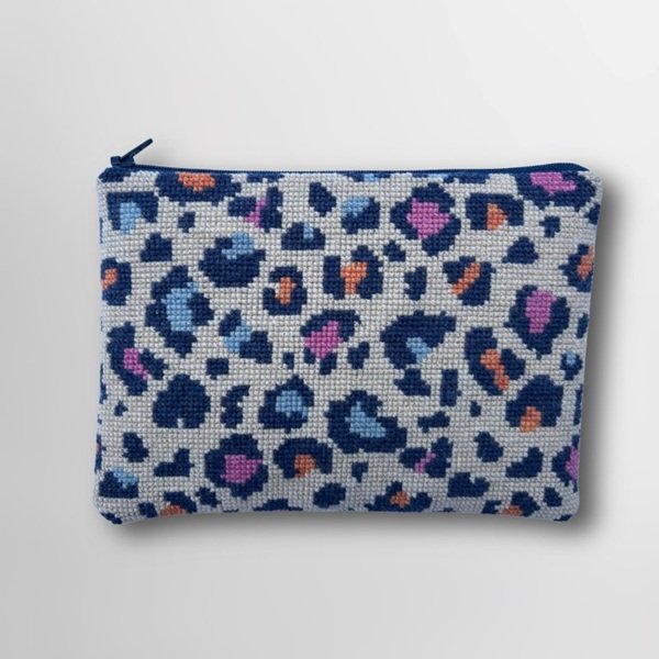 Leopard - clutch med broderi