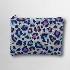 Broderikit til clutch med leopardm�nster i flere farver