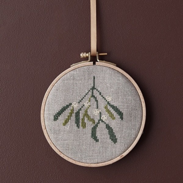 Mistelten - julebroderi 