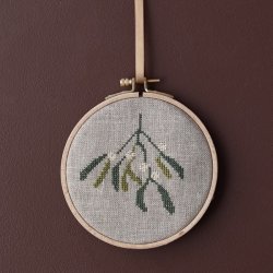 billede mistelten lille julebroderi