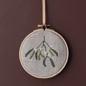 billede mistelten lille julebroderi