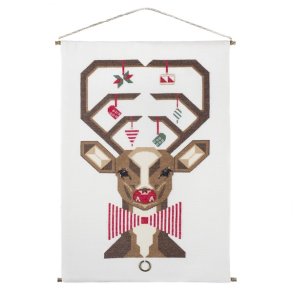 Broderikit til julekalender med rensdyret Rudolf