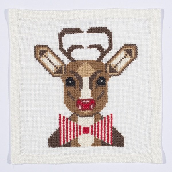 Rudolf - melleml�gsserviet med broderi