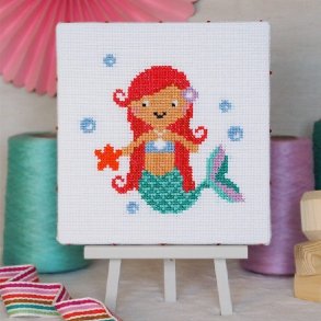 Havfrue - brnebroderi