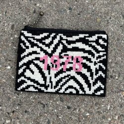 Statement pung, pink - pung med broderi