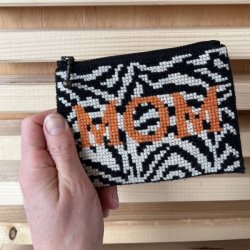 Statement pung, orange - pung med broderi