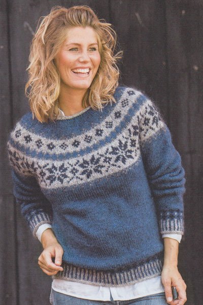 Sweater med stjernebort - Hndvrksgarn