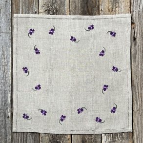 Viol - serviet med broderi 
