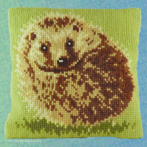 Pindsvin - stramajpude med ptrykt mnster