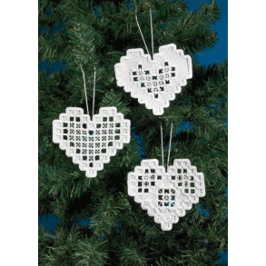 billede 3 hvide hjerter hardangerbroderi