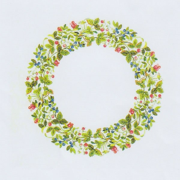 Skovens br - dug med broderi