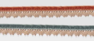 Velourbnd med feston