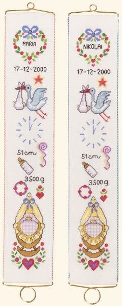 D�bsklokkestreng med broderi