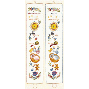 F�dselsminde - klokkestreng med broderi