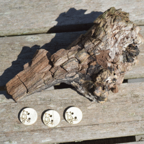 Bamseknap - knap i lys kokos