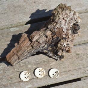 Kaninknap - lys kokosknap 