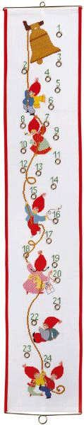Nisser i tov - julekalender med broderi