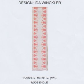 Engle og juletrer - julelber med broderi