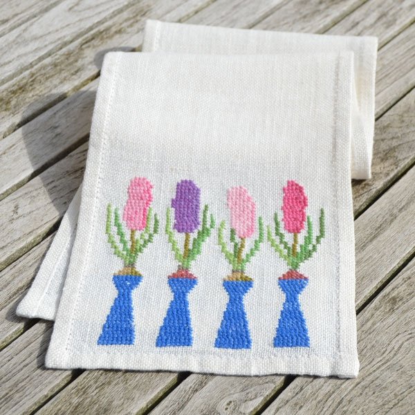 Hyacinter - pske/forrslber med broderi